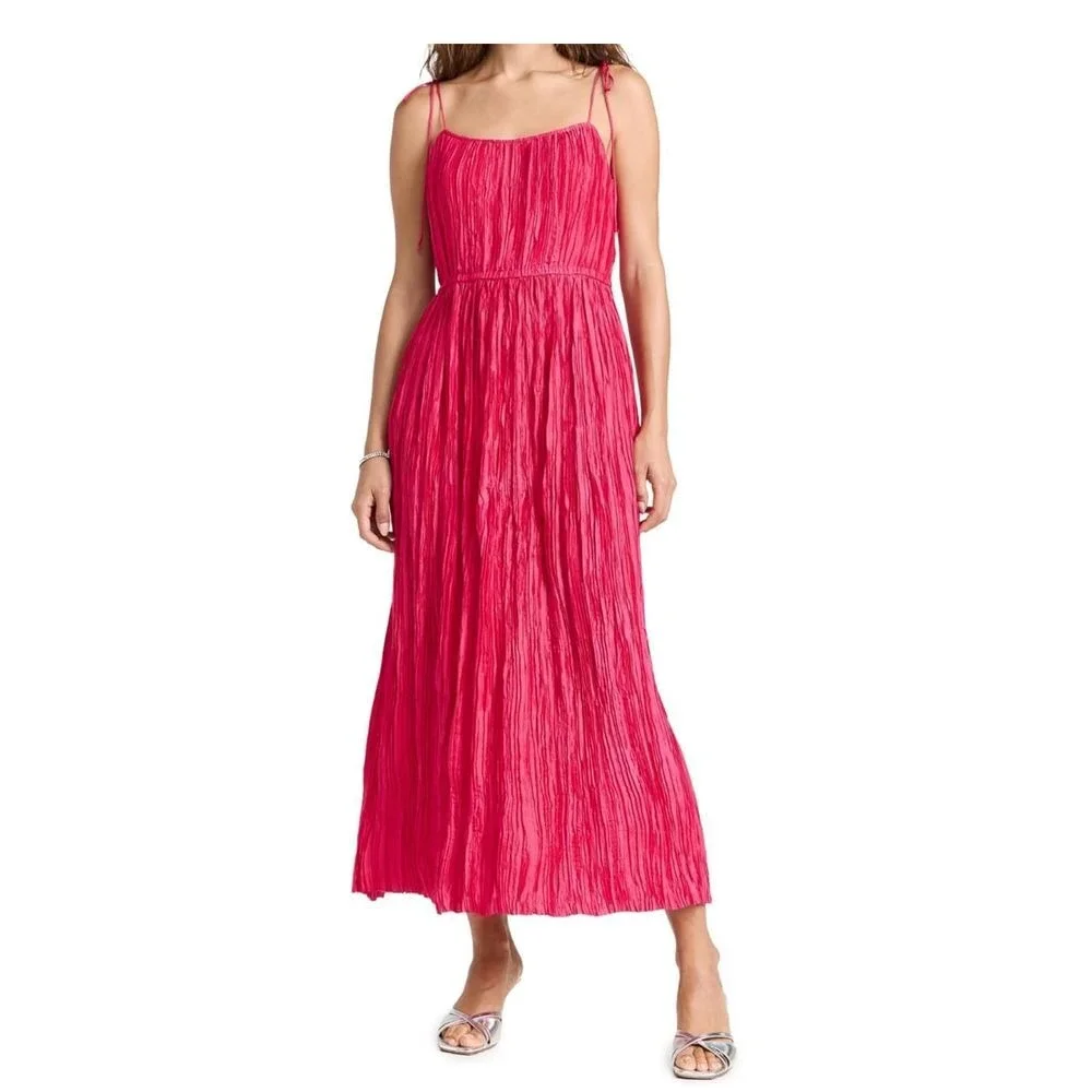 ULLA JOHNSON Oral Midi Strappy Dress in Orchid Womens Size 6‎ NEW MSRP $650